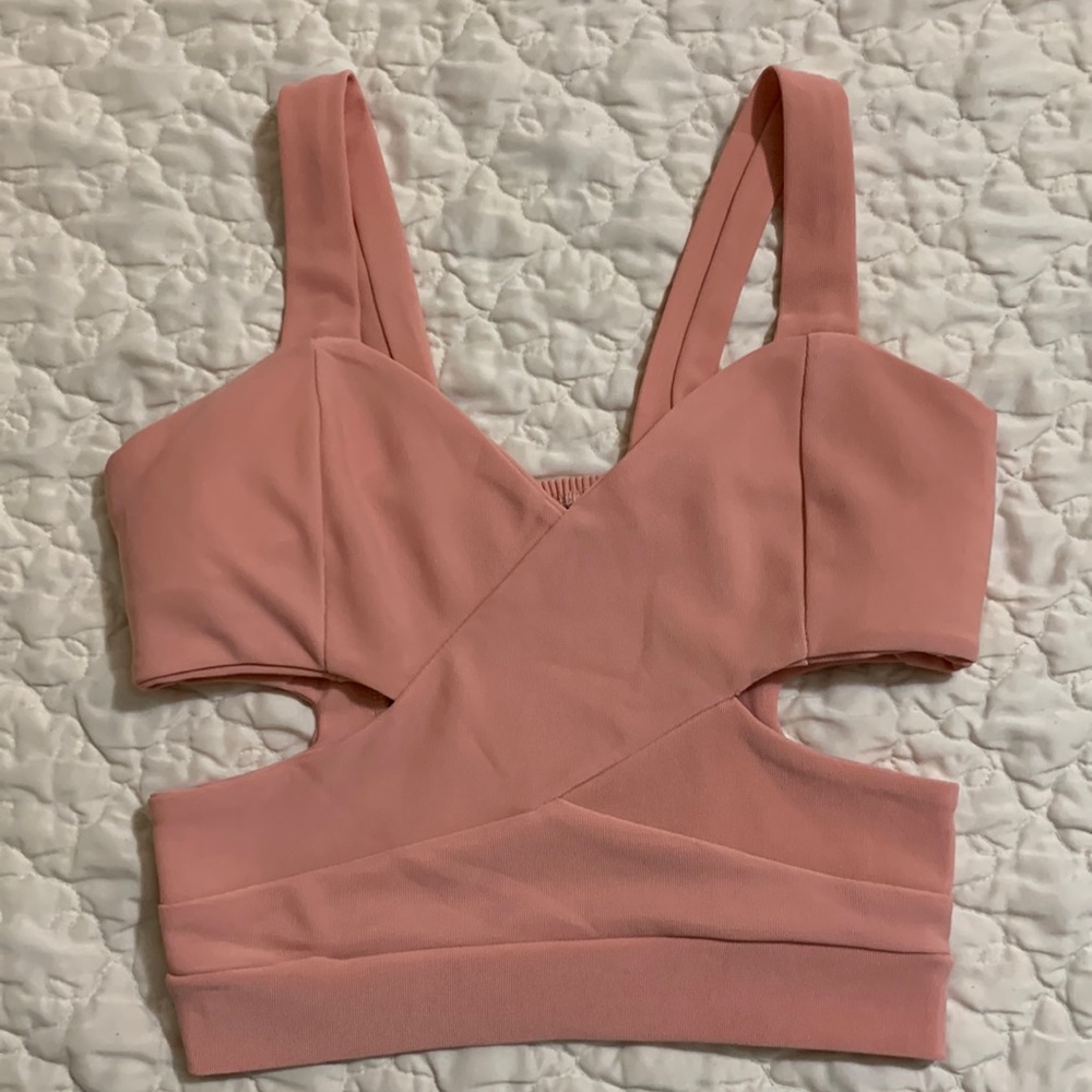 Pink top with side slits